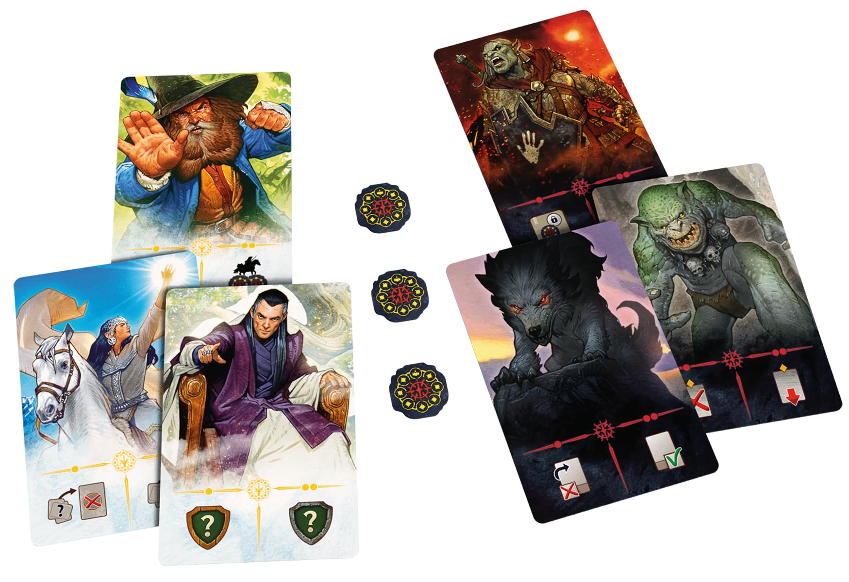asmodee, The Lord of the Rings: Duel for Middle Earth Board Game, Allies, Expansion, Repos Production, Connoisseur Game - Image 4