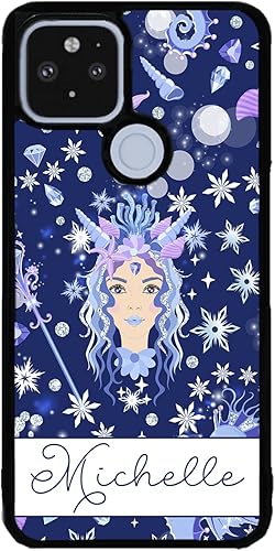 Miniatura 9 de Sea Goddess Mermaid Princess Scepter Personalized Black Rubber Phone Case Compatible With Google Pixel 10, 10 Pro, 10 Pro XL, 9a, 9 Pro, Pixel 9,