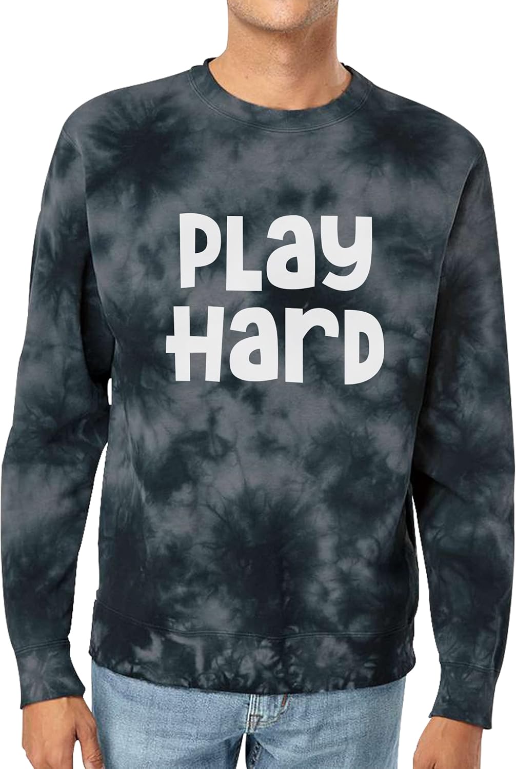 TEEAMORE Custom Tie Dye Sweatshirt Design Your Own Sweatshirt Add Your Image Photo Unisex Adult Tie Dye Sweatshirts - Image 4