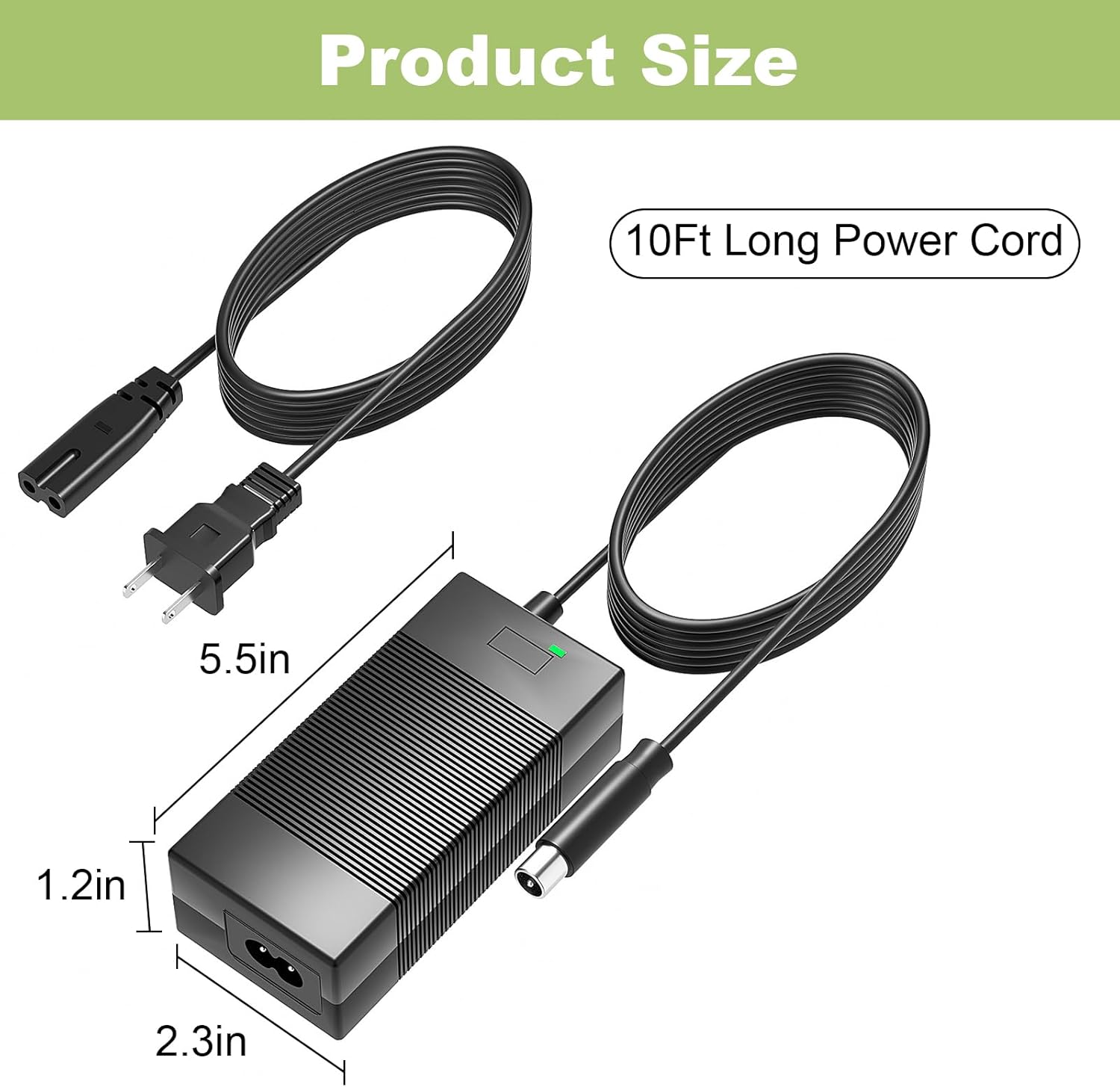 42V Charger for Roinside 36V Lithium-ion Battery Compatible with Roinside UP2, UP6, UP6-1, UP8, U2, P1 Power Apapter Cord