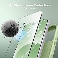 Vista 1349 de GONEZ Funda de silicona para iPhone 15 Pro Max, compatible con Magsafe, protector de cámara + protector de pantalla, forro de microfibra suave Negro