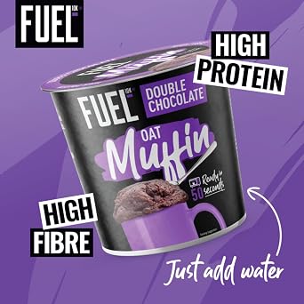 FUEL10K Double Chocolate Oat Muffin Snack Pot, 52 g (8-Pack)