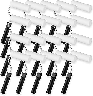 Yeaqee 20 Pcs Paint Roller 4'' Foam Paint Roller with Roller Frame High Density Cover Refills Small Paint Roller Mini Paint Roller Tool for Home Painting, Doors, Cabinets, DIY Projects, Repair Room