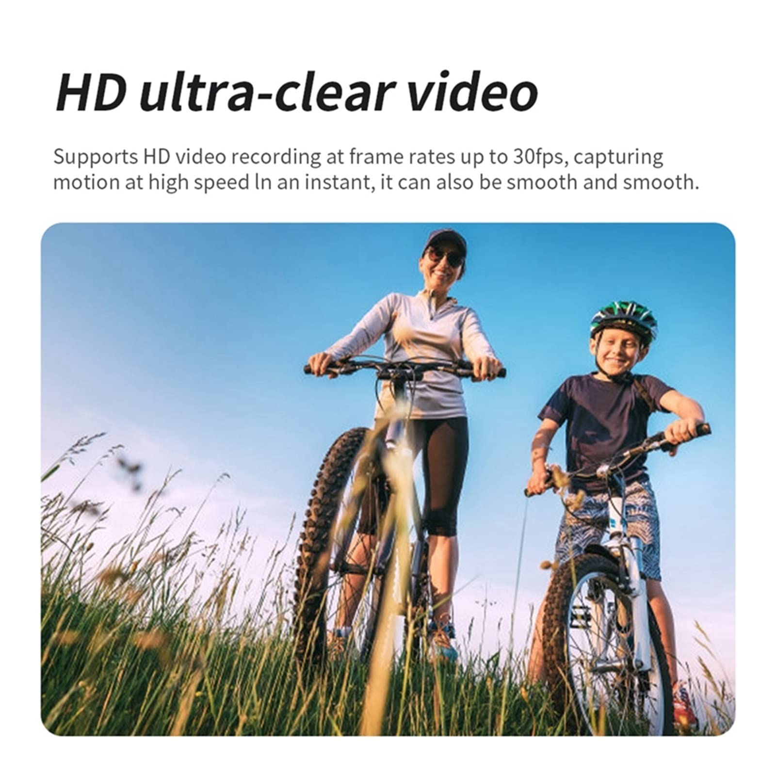 Action Cam, 4K Pocket Action Camera HD Schermo LCD 270° Girevole Mini Sport Camera con Custodia Impermeabile for Il Viaggio del,All'aperto, Sport, Video