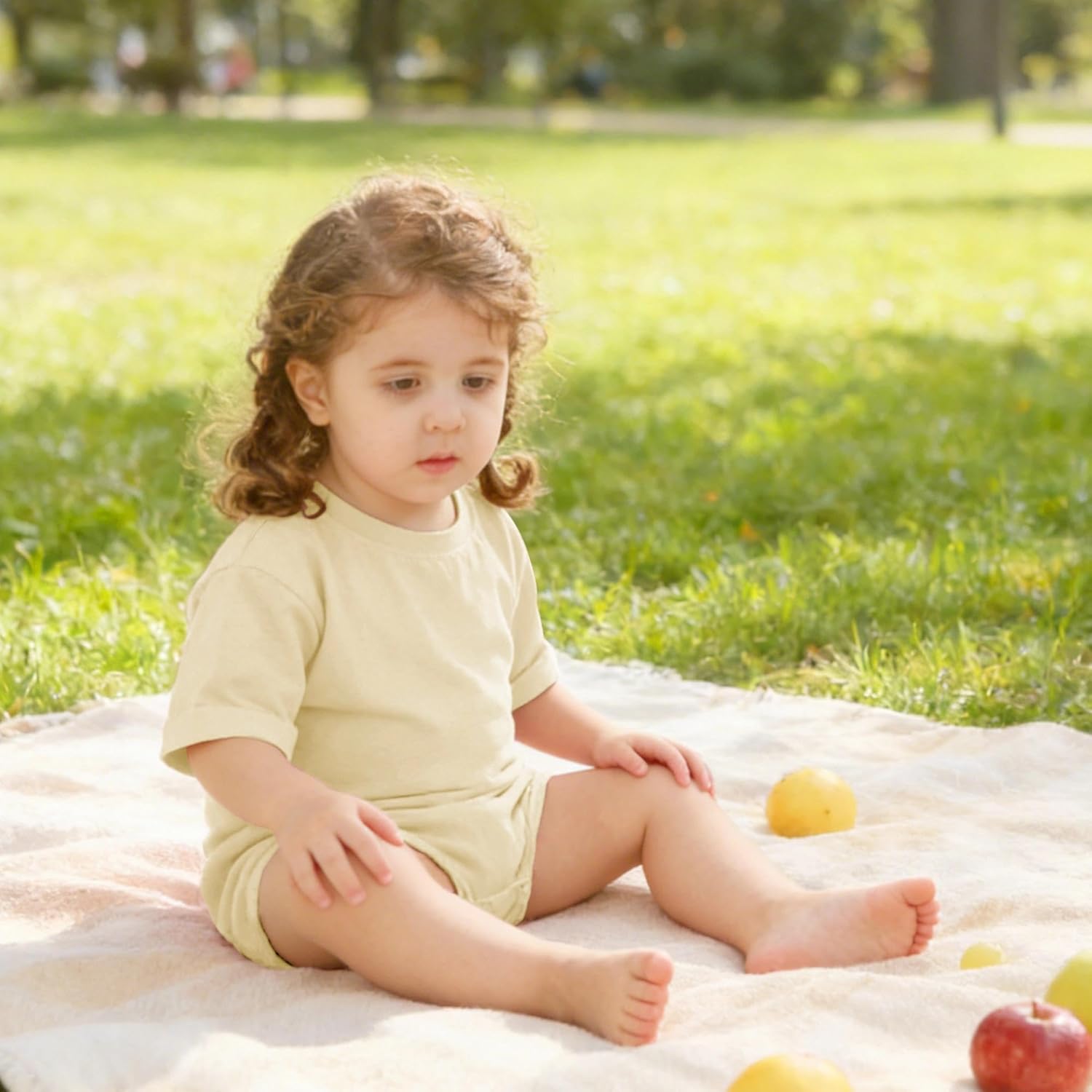 Jimonda Baby Bubble Romper Boy Girl Solid Color T-Shirt Outfits Short Sleeve Bodysuit Organic Cotton 2Pcs - Image 4