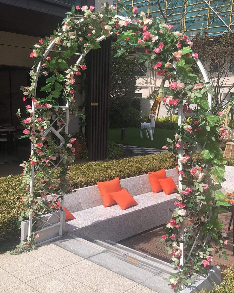 Arceau à Rosiers pour Plante Grimpantes, Large Arche de Jardin Support avec Cadre en Acier, pour Plantes Grimpantes,Pergola De Gloriette Fer Forge, Résistant Aux Intempéries (Couleur : Brun, Taille