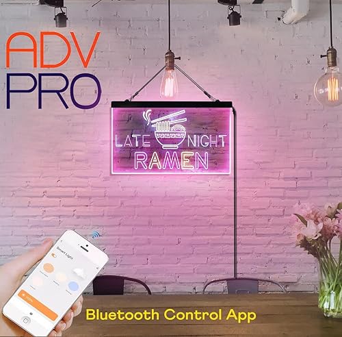 Miniatura 2 de ADVPRO Late Night Ramen Shop Tri-color Led Neon Sign White & Purple & Yellow 13 x 8.7 Inches st9s32-i3305-wpy