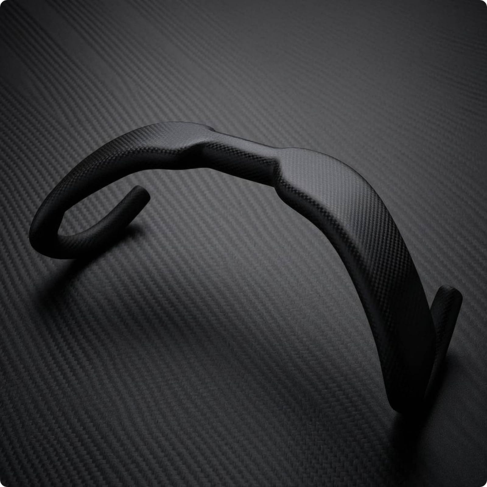 Manubrio Drop in Fibra di Carbonio Ergonomico Manubrio a Curva in Carbonio Alta Resistenza Drop Bar per Competizione, Pista, 350mm, 3K Opaco