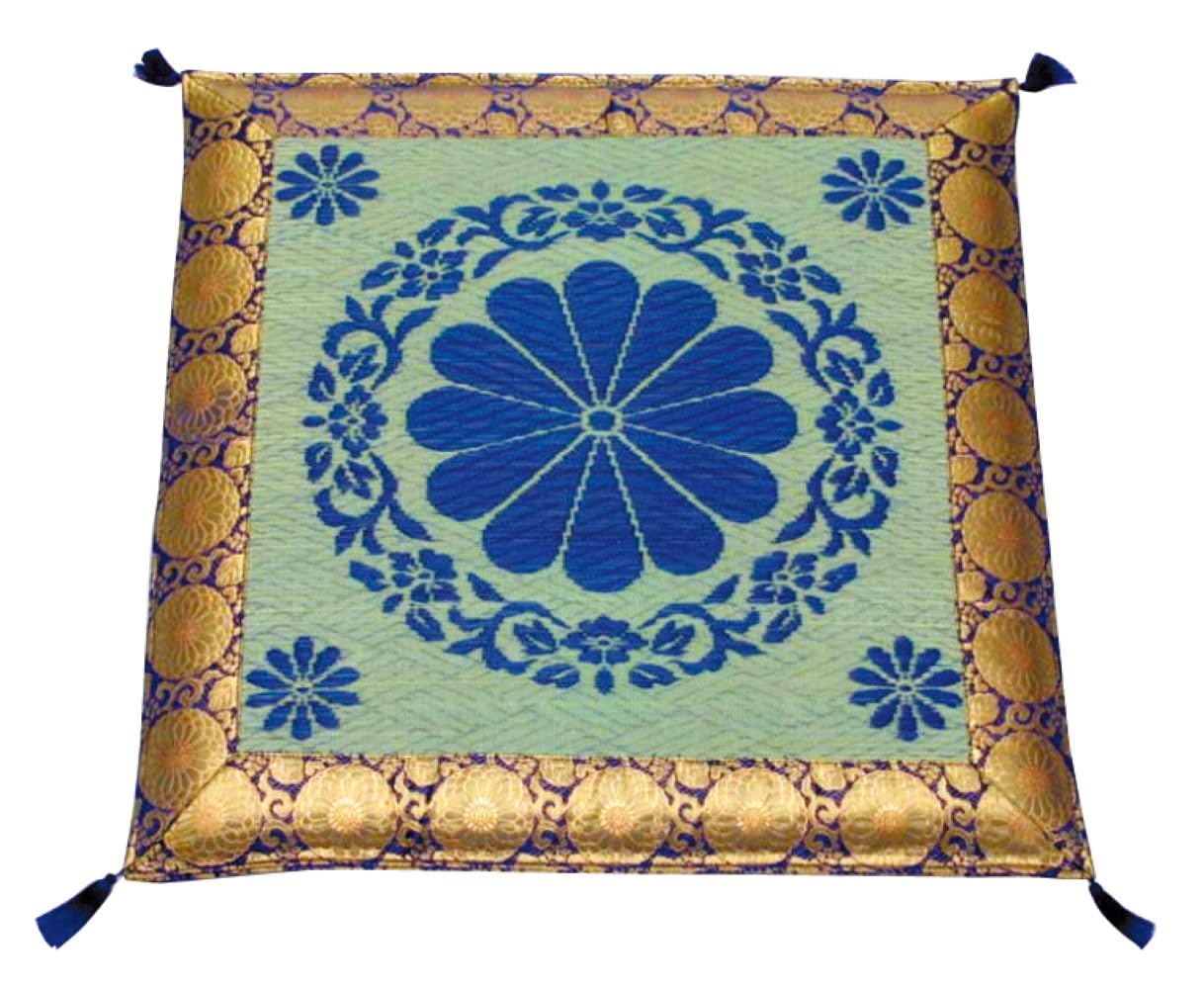 Amazon.co.jp: 創筵(Souen) 御前座布団 十二菊（紺） : ホーム＆キッチン 