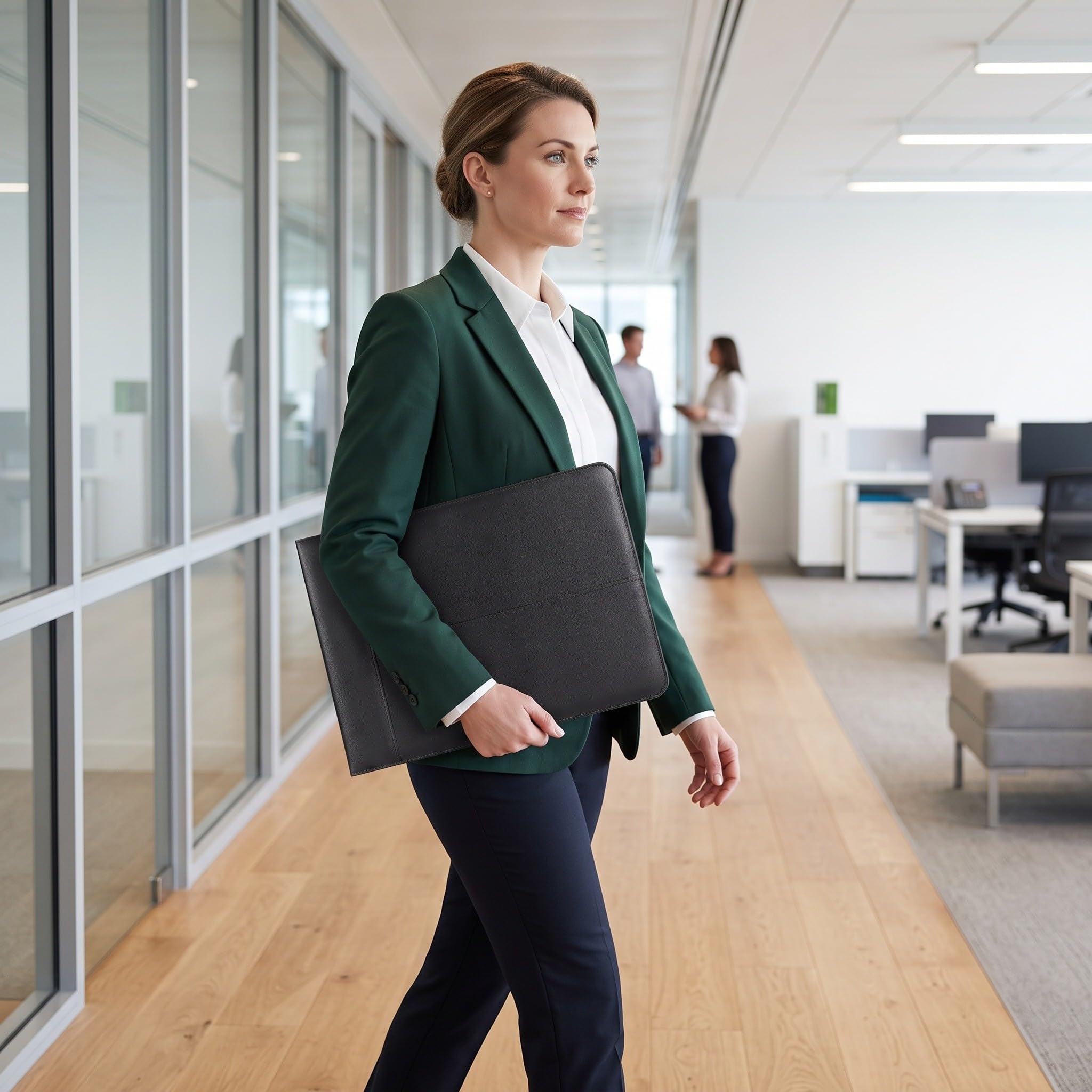 EXCEART Raccoglitore a 7 Anelli con Zip in Similpelle per Ufficio Business
