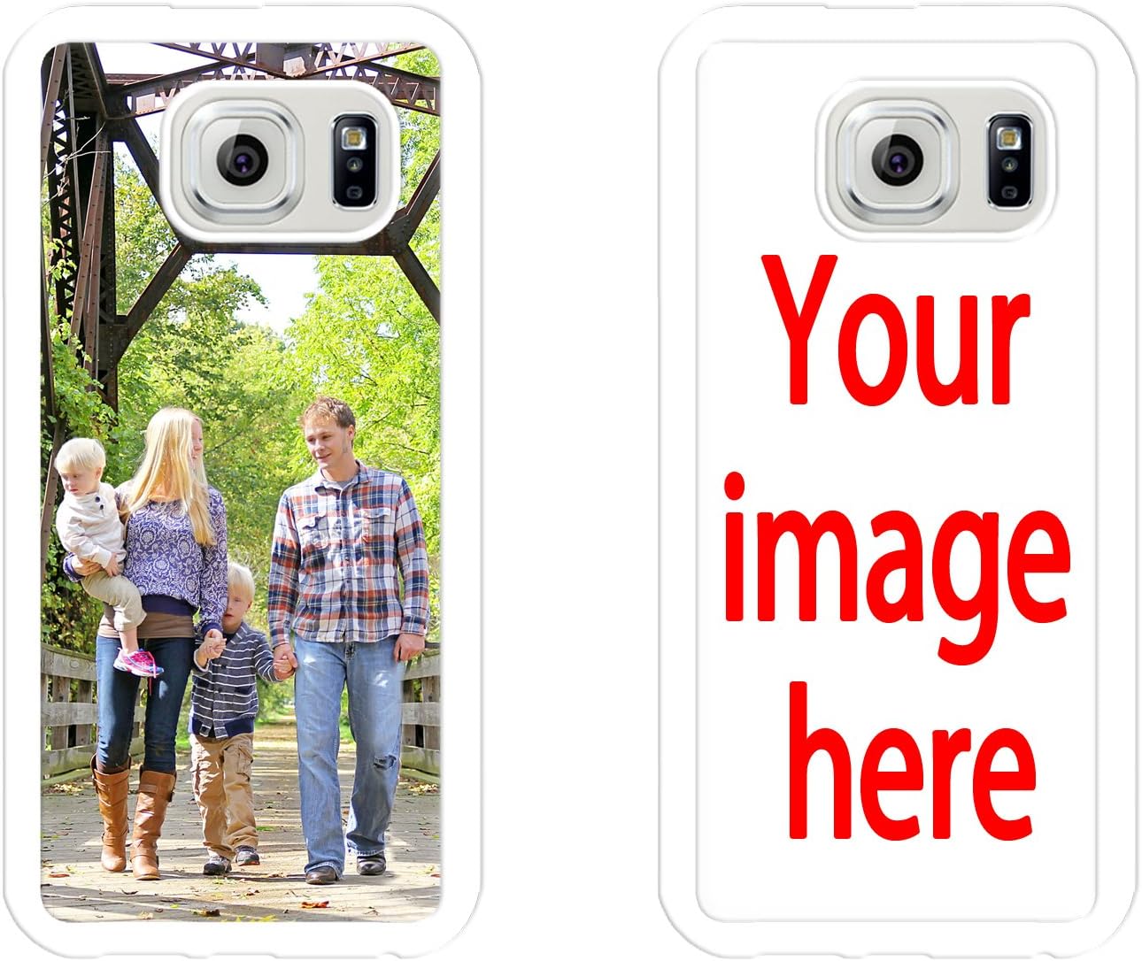Custom Phone Cases Samsung Galaxy S6, iZERCASE [Personalized Custom Picture CASE] Make Your Own Phone Case (White)