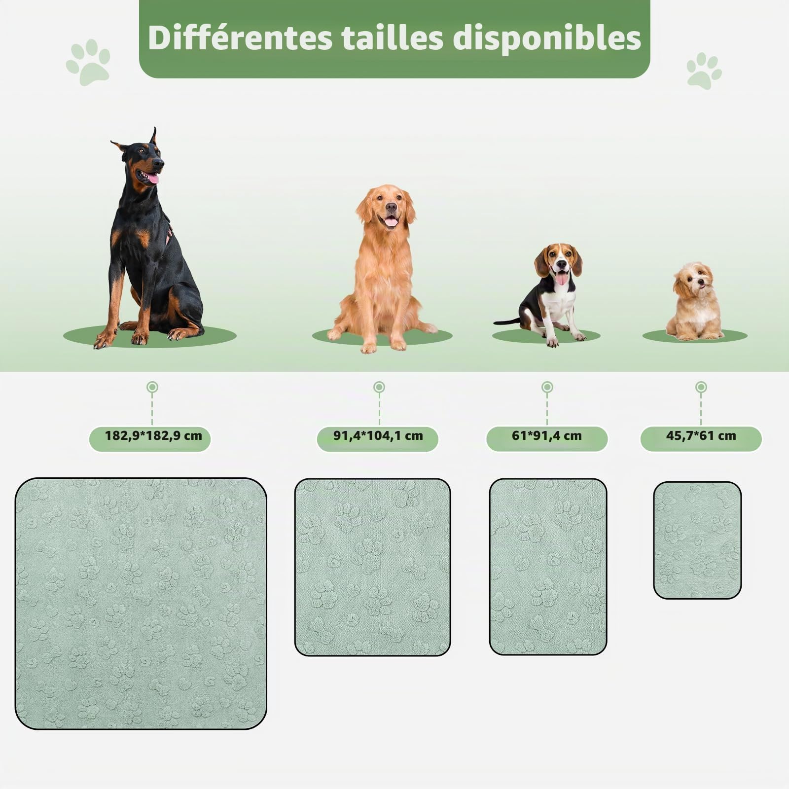 Tapis Super absorbants pour Chiots, Doux et Souples, pour Chiens et cochons d'Inde, imperméables