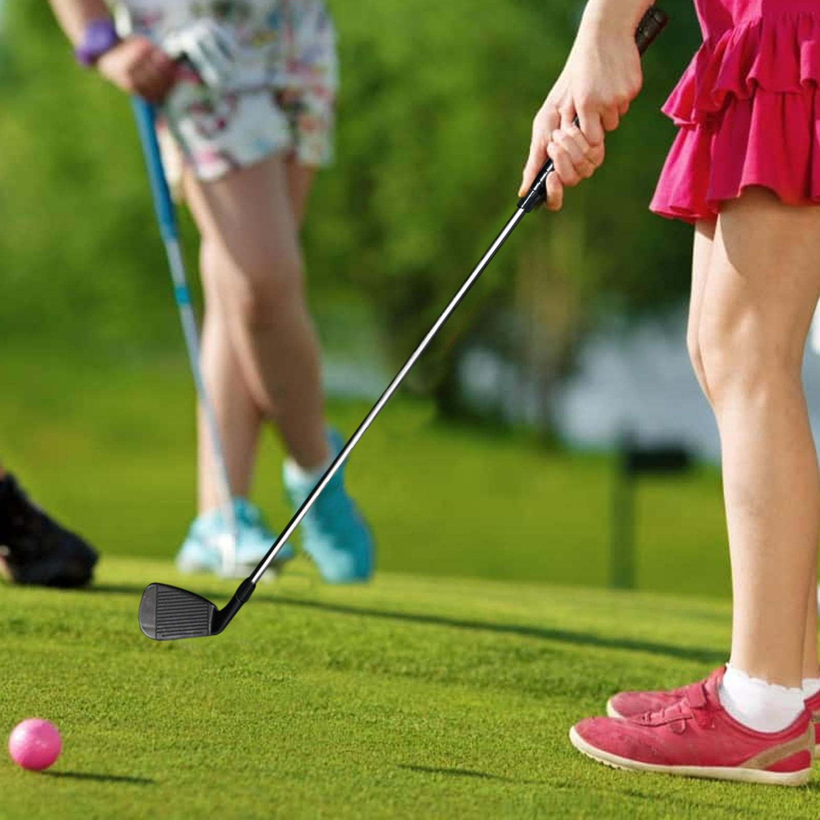Ensemble de Clubs de Golf pour Enfant en Acier Inoxydable Détachables Intérieur Extérieur