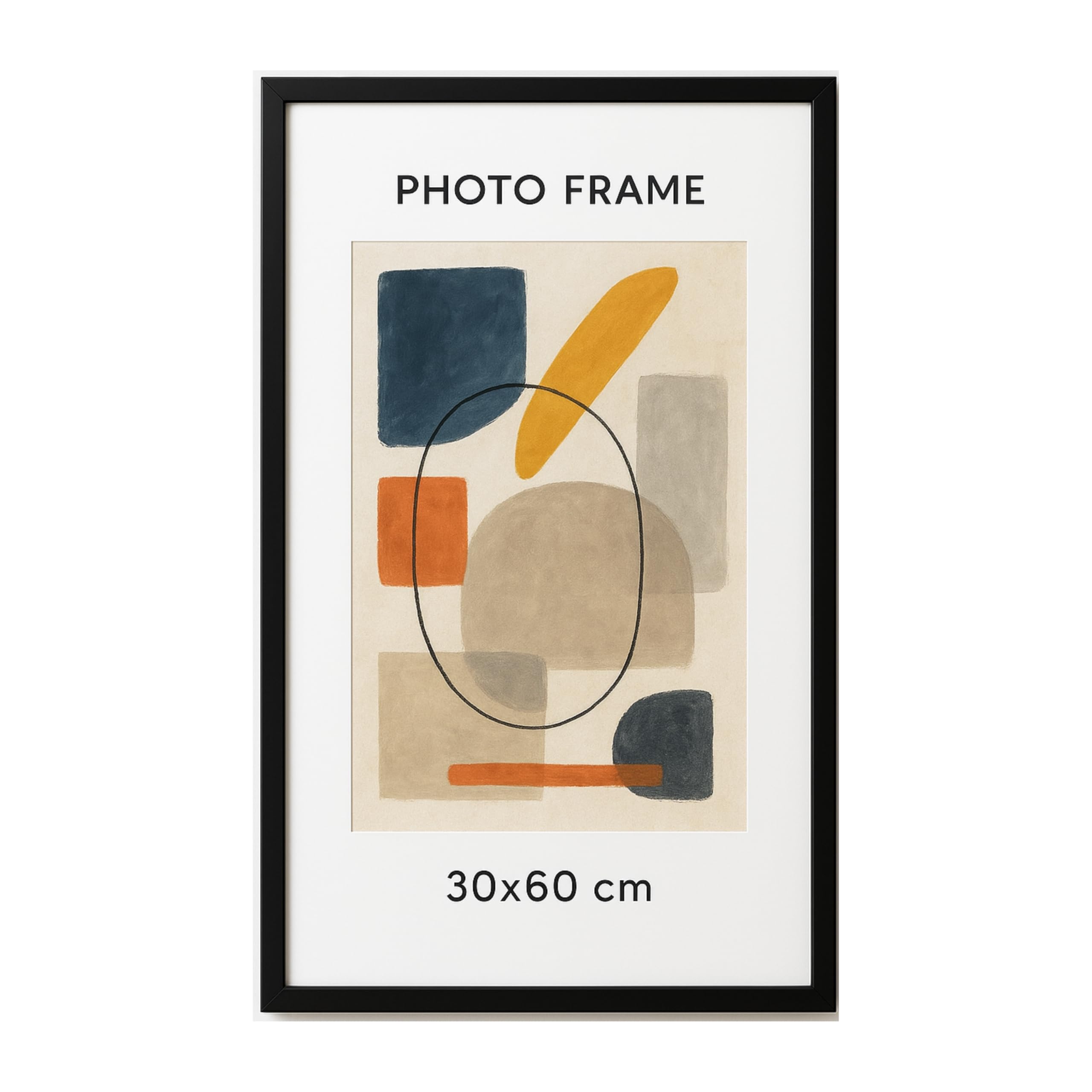 30 X 60 cm Black Picture Frames, Picture Frames Black 30x60cm Poster Frame for Wall Gallery
