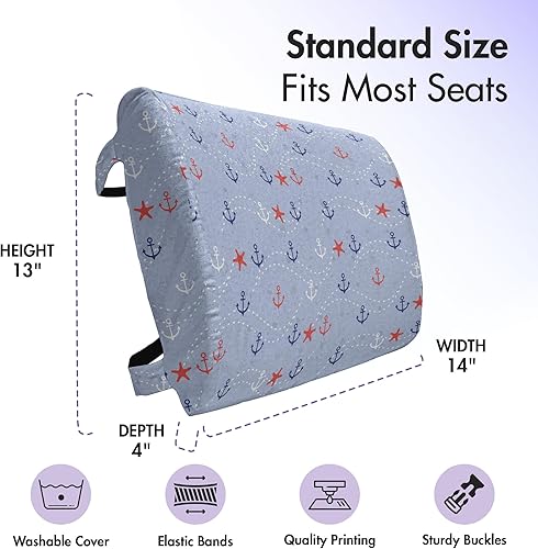 Miniatura 342 de Lunarable Teal Travel Pillow Neck Rest, Aquatic Fauna Theme Hand Drawn Style Various Starfish in Blue Shades, Memory Foam Traveling Accessory for