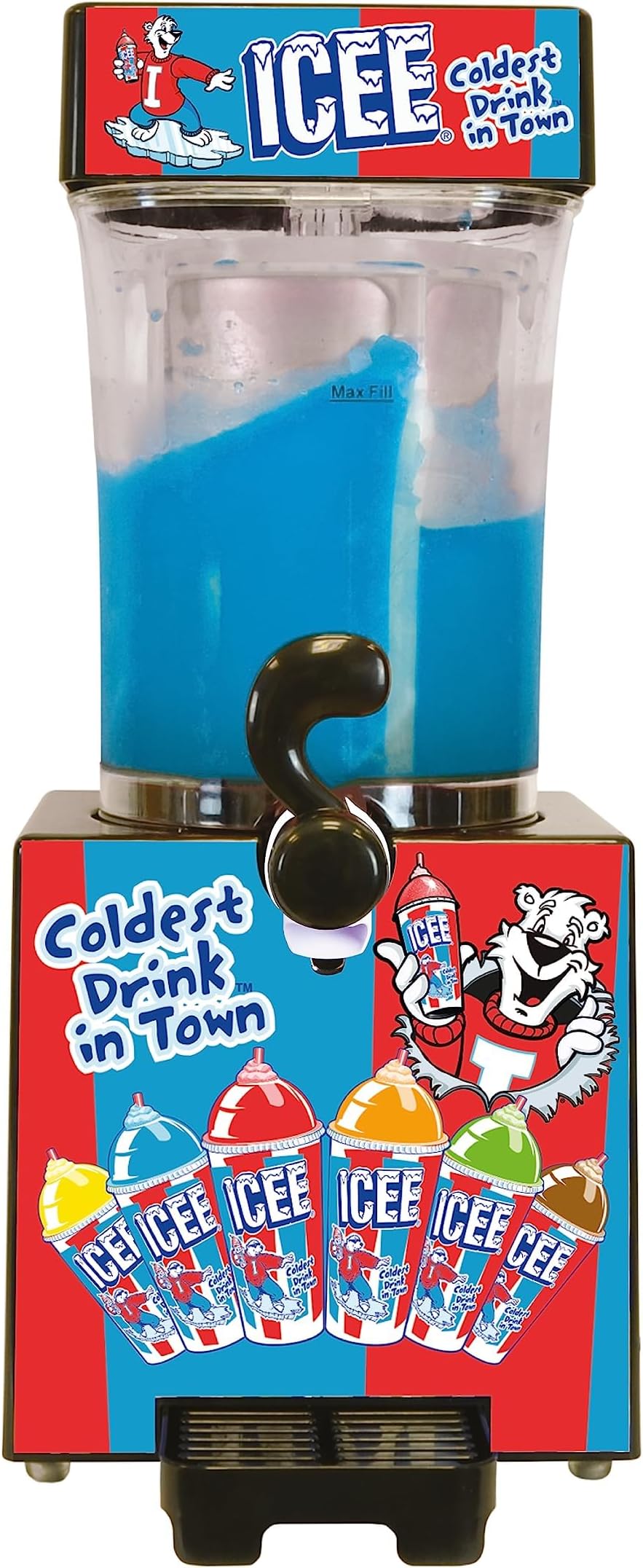 ICEE Home Countertop Slushie Maker. Creates up to 34Floz of Ice Cold ICEE Slushy. Make Ice Cold Slushies at Home! Officially Licensed ICEE Machine from Fizz Creations.
