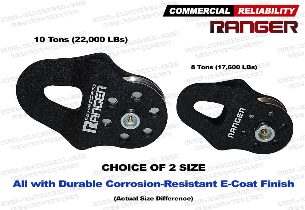 Ranger (10 Tons 22,000 LBs) Commercial Reliability Snatch Block with Grease Fitting by Ultranger : Industrial & Scientific