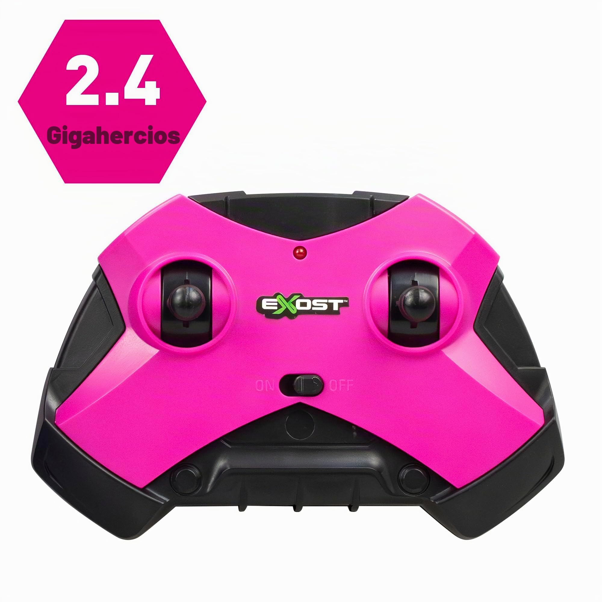 Bizak Exost 360 Cross Amazone Rosa, Coche radiocontrol Todoterreno con Acrobacias 360° y Doble Cara, mando2.4 GHz y batería Recargable, Producto Oficial, para niños Desde 5 años (62000734)