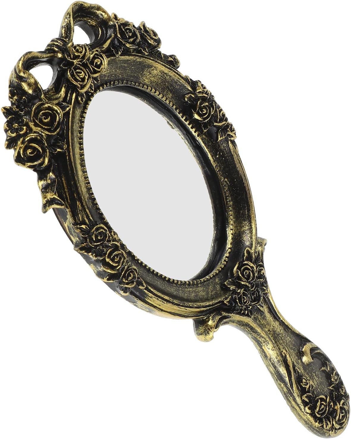 VILLCASE Vintage Hand Held Makeup Mirror with Handle Elegant Baroque Design