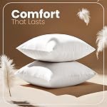 Utopia Bedding Throw Pillows Insert (Pack of 2, White) - 18 x 18 Inches Bed and Couch Pillows - Indoor Decorative Pillow
