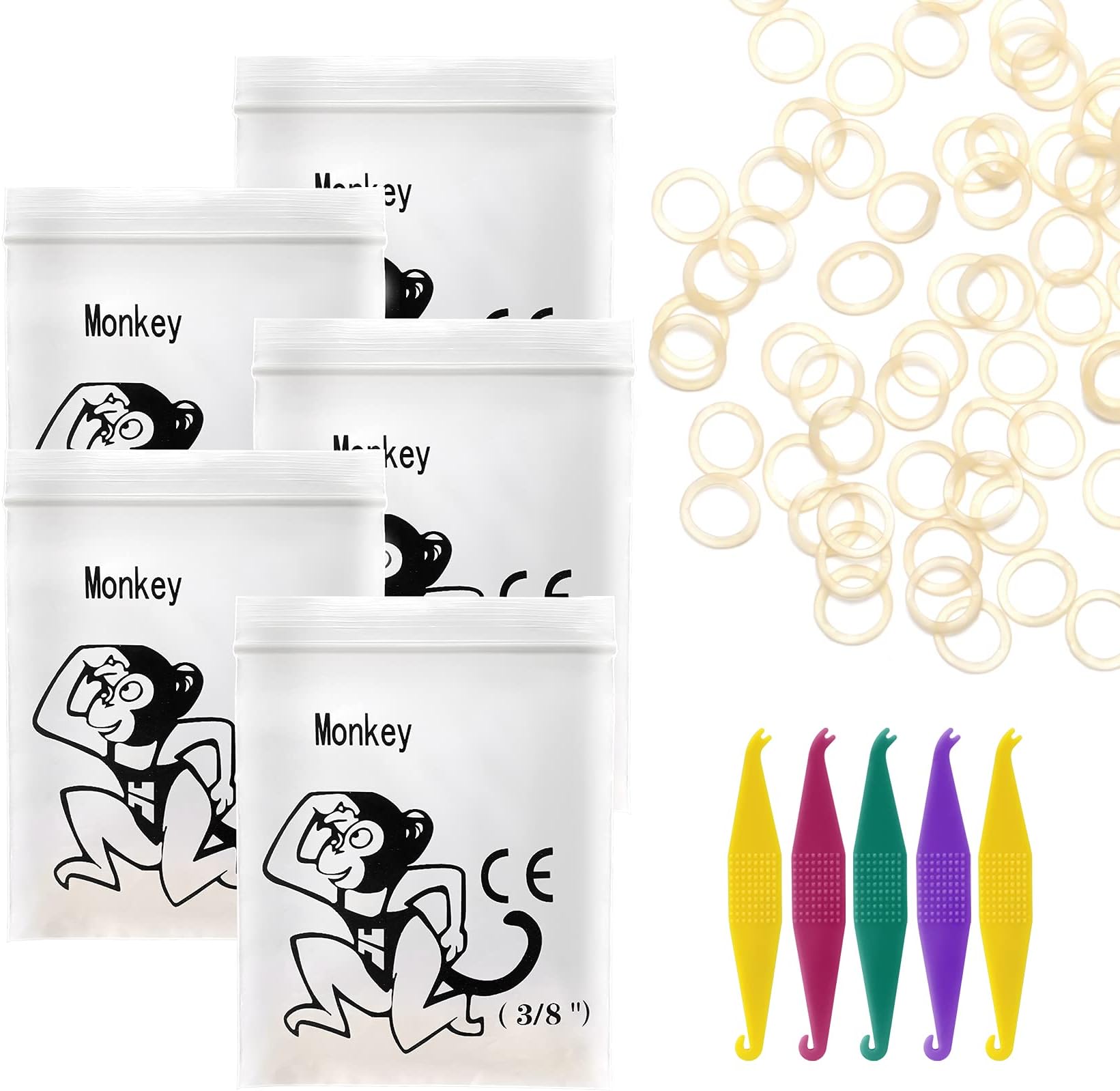 Annhua 500 Pcs Orthodontic Elastic Rubber Bands Dental Rubber Band (4.5