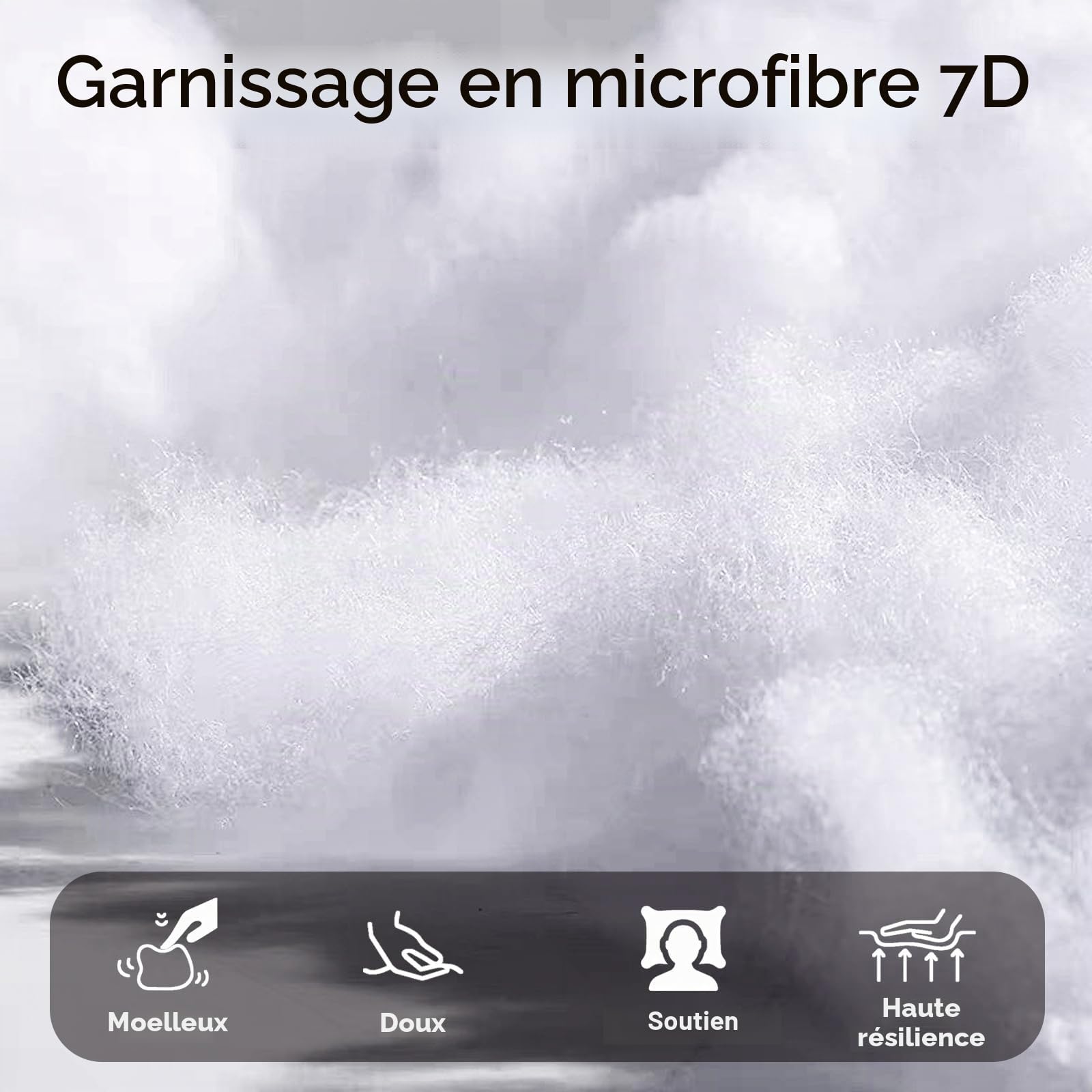 Lot de 4 Coussins Extérieur 30 x 50 cm Rembourrage de Coussin Lombaire Imperméable pour Salon de Jardin Terrasse et Canapé Garnissage Moelleux et Décoratif pour Intérieur Petit Blanc