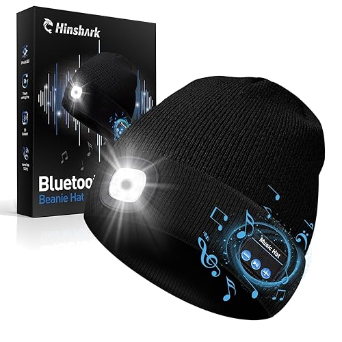 Gifts for Men, LED Bluetooth Beanie Hat, Anniversary Birthday Gift