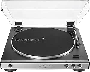 Audio-Technica AT-LP60X-GM Fully Automatic Belt-Drive Stereo Turntable, Gunmetal/Black