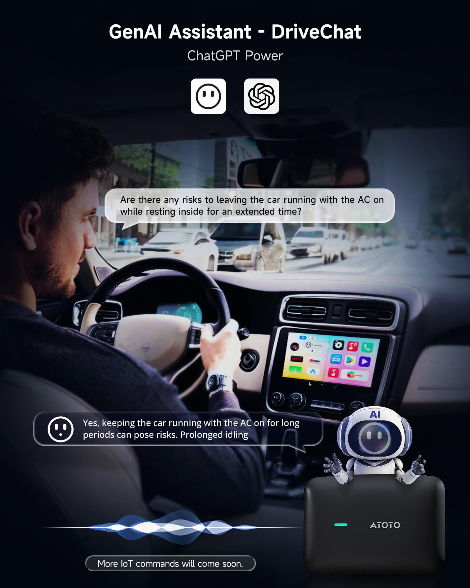 Amazon.com: ATOTOMOVE Wireless Magic AI Box CarPlay with OBD2