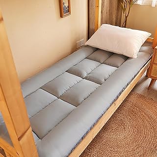 Futon-matratze, Faltbare Matratze Für Studentenwohnheime, Tragbare Isomatte für Gäste, Weiche Und Atmungsaktive Japanische Tatami-bodenmatte, Rutschfeste Campingmatte(180x200x6cm(71x79x2"), Gray)