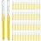 Patelai 100 Pieces Braces Brush for Cleaner Interdental Brush Toothpick Dental Tooth Flossing Head Oral Dental Hygiene Flosser Toothpick Cleaners Tooth Tool(Yellow,Portable Size)