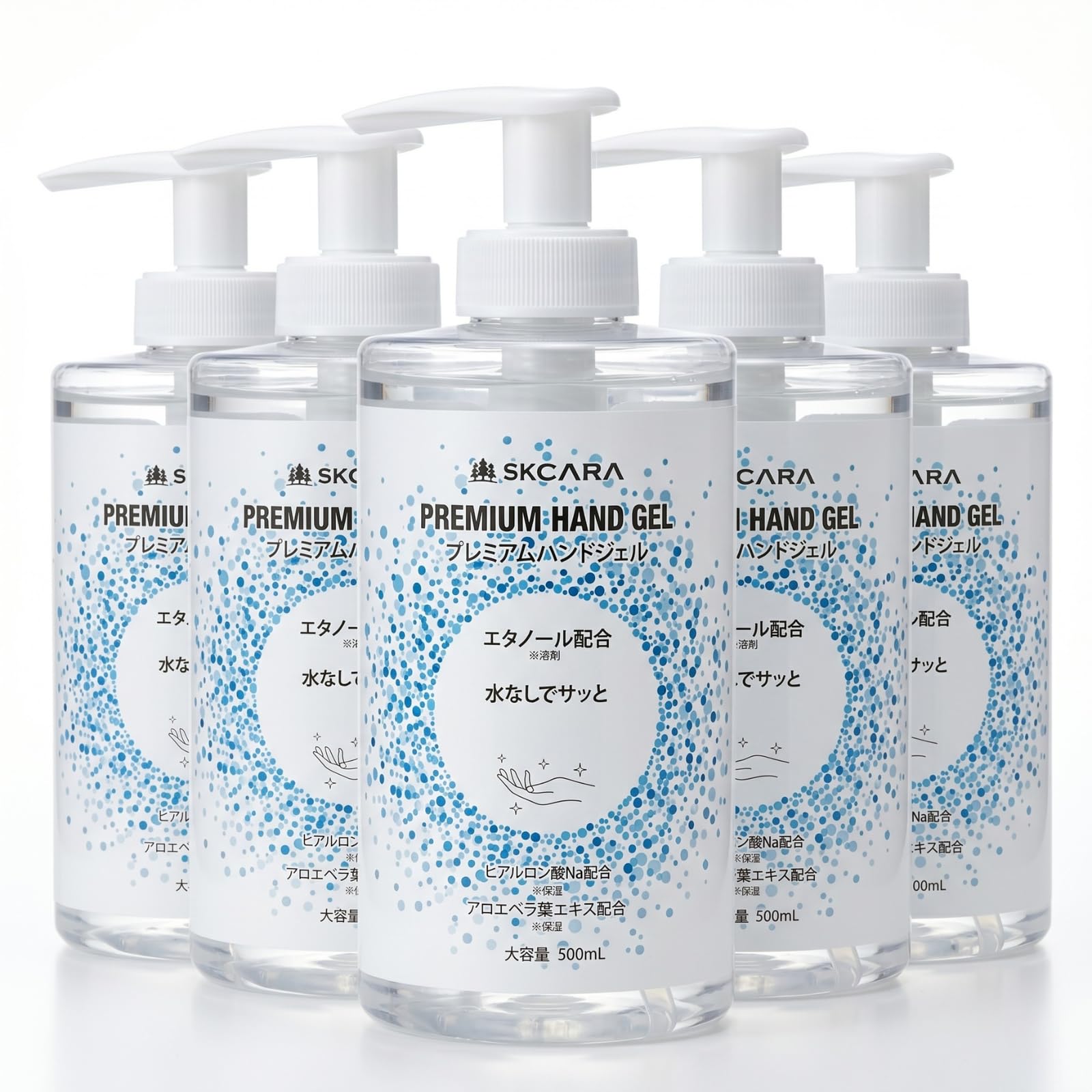 Amazon.co.jp: プレミアムハンドジェル 500ml アルコール度数 70 5本