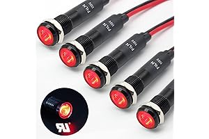 5PCS 8MM Indicator Light LED Indicator 110V 120V Metal Pilot Lamp Lights