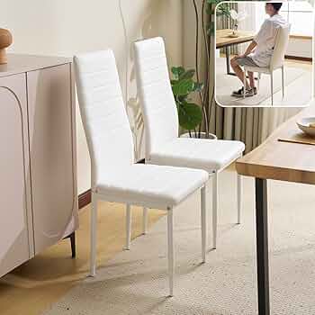 Amazon｜Simpolu ダイニングチェア 2脚セット レザーイス