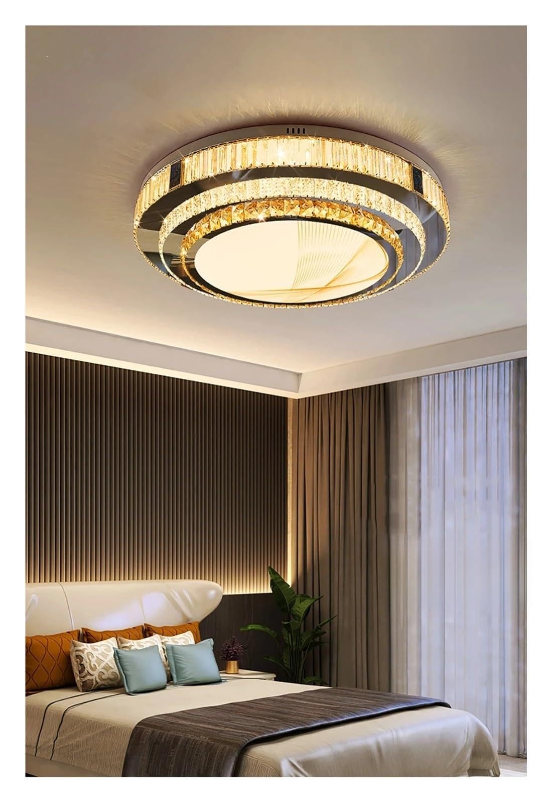 KXEcoLife Luxury Ceiling Chandelier Modern Led Lights Home Decor K9 Crystal Lustre for Living Room