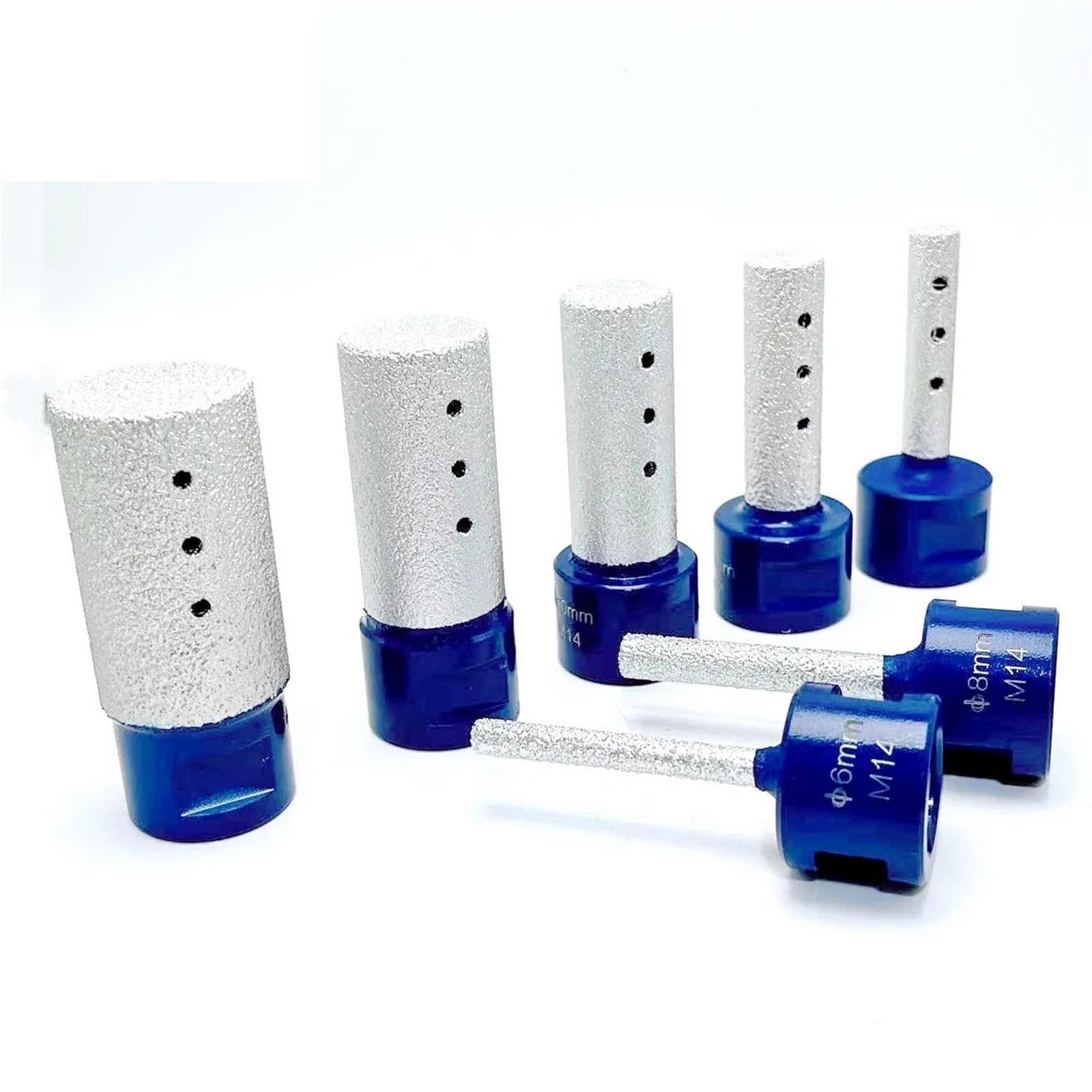 6/8/10/15/20/25/30mm Angle Grinder M14 Thread Vacuum Brazed Diamond Finger Bits 1Pcs(6mm)