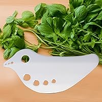 Vista 4 de Herramienta peladora de hierbas de metal, removedor de tallo y hojas de col rizada de acero inoxidable con mango de agarre para verduras frescas