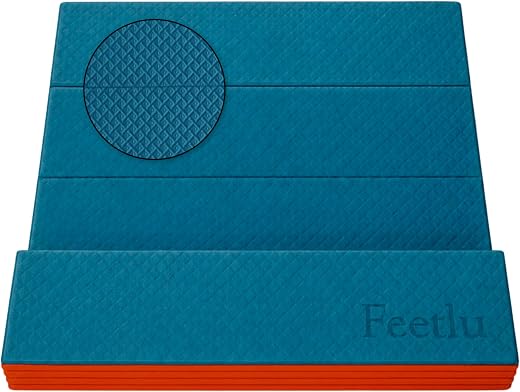 Feetlu Foldable Yoga Mat – 6mm & 8mm Thick, Lightweight, and Easy to Store for Travel – Anti-Slip Folding Exercise Mat for Yoga, Pilates, Home Workouts, and Floor Exercises