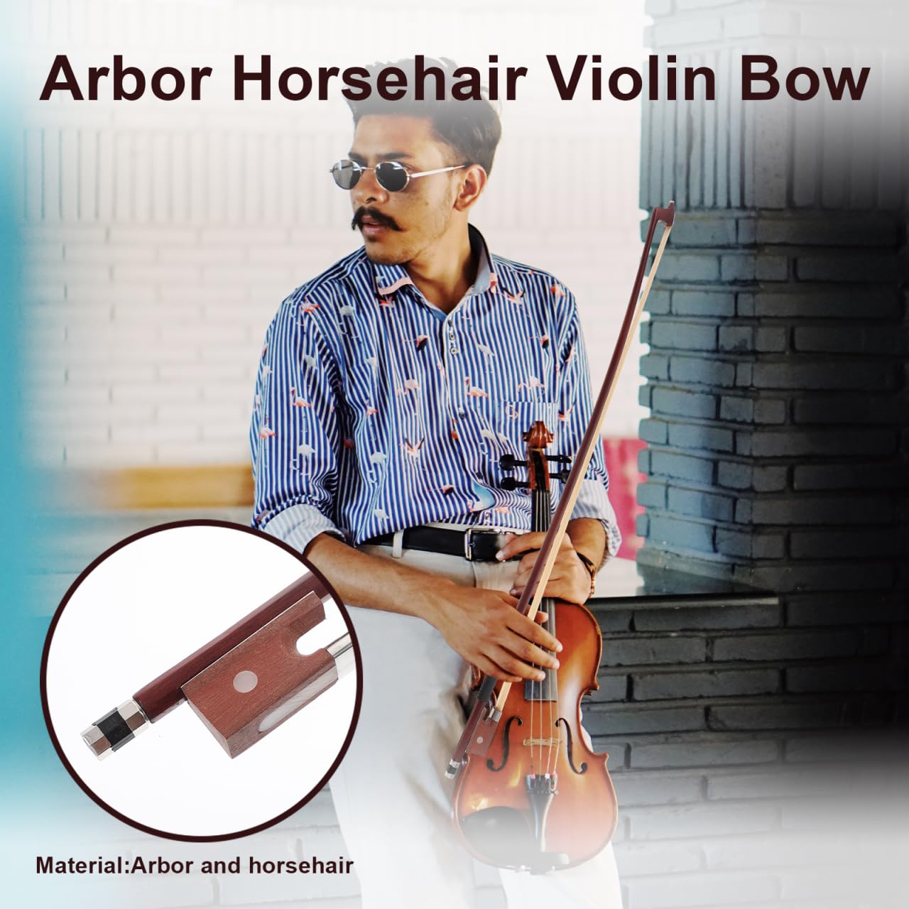Vaguelly 1/4 Geigenbogen Aus Rosshaar Arbor Violinbogen Für Kleine Violine Übungsbogen Mit Hellem Klang Komfortablem Griff Und Mongolischem Pferdehaar Für Kinder Und Schüler