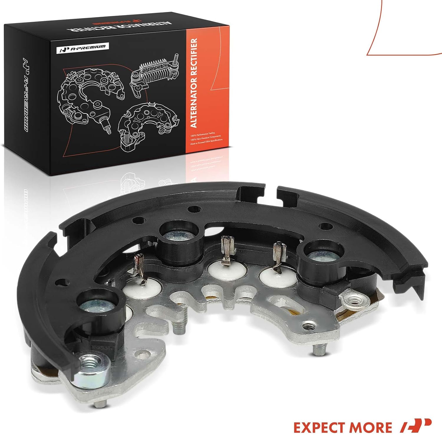A-Premium Alternator Rectifier Compatible with Subaru Legacy 1990 1991 1992 1993 1994 2.2L, 12V Rectifier 8-35A Diodes