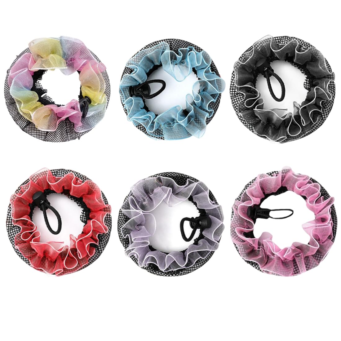 Set 6 Retine Elastiche Per Capelli Bambina Multicolore 1 Unità