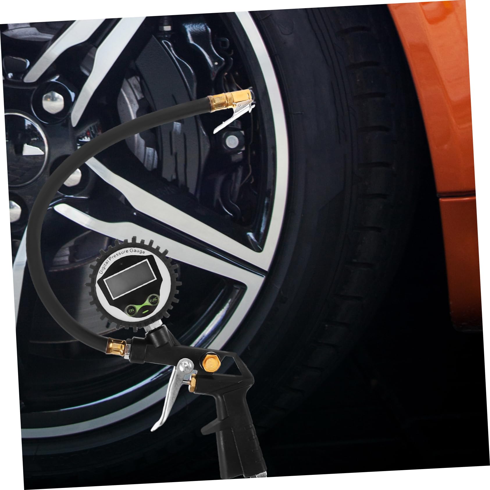 Digitales Luftdruckmessgerät 0 bis 60 Psi, Silber, für Suv