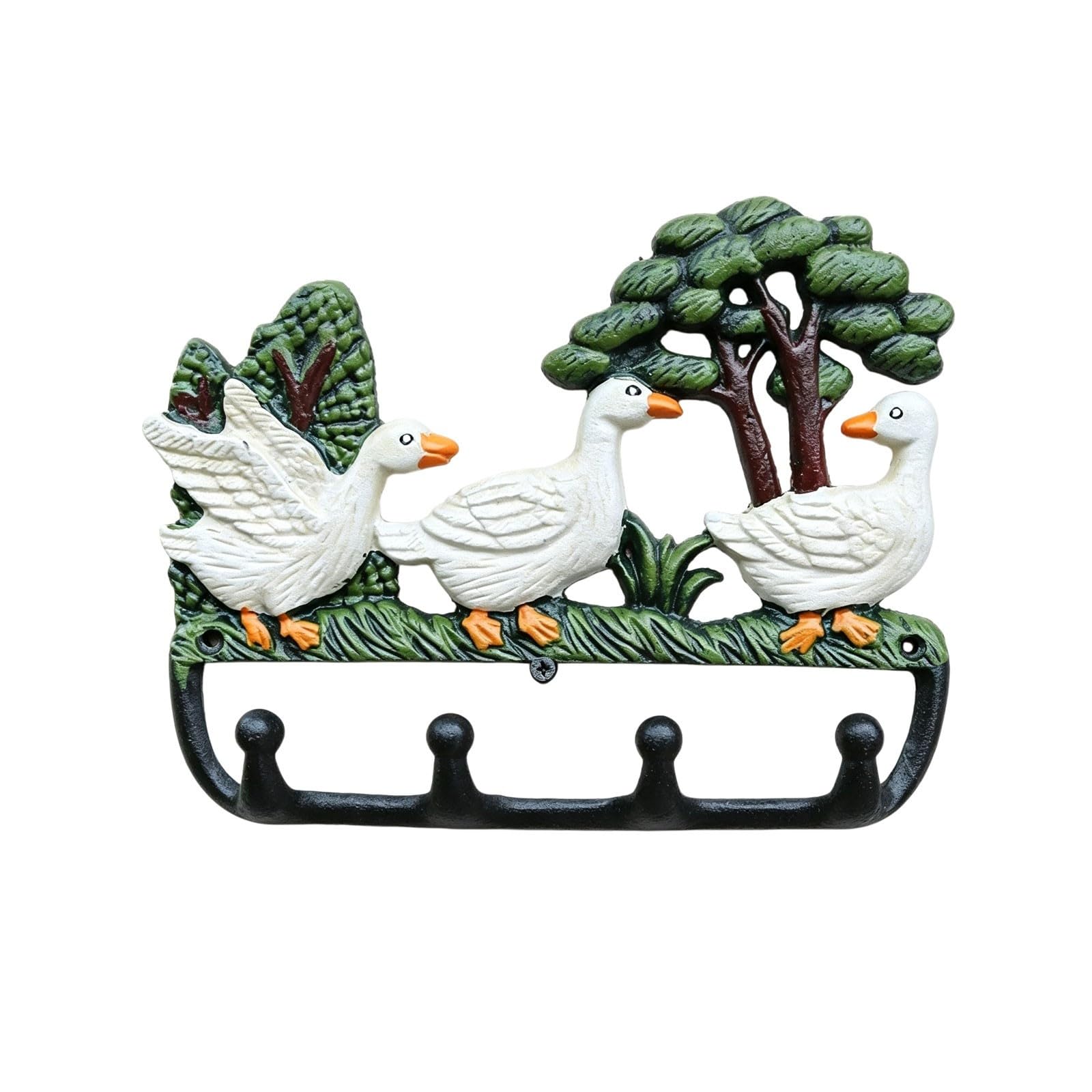 Ganci appendiabiti da parete in ghisa, ganci decorativi da parete rustici for interni ed esterni for appendere cappotti, chiavi, porta attrezzi