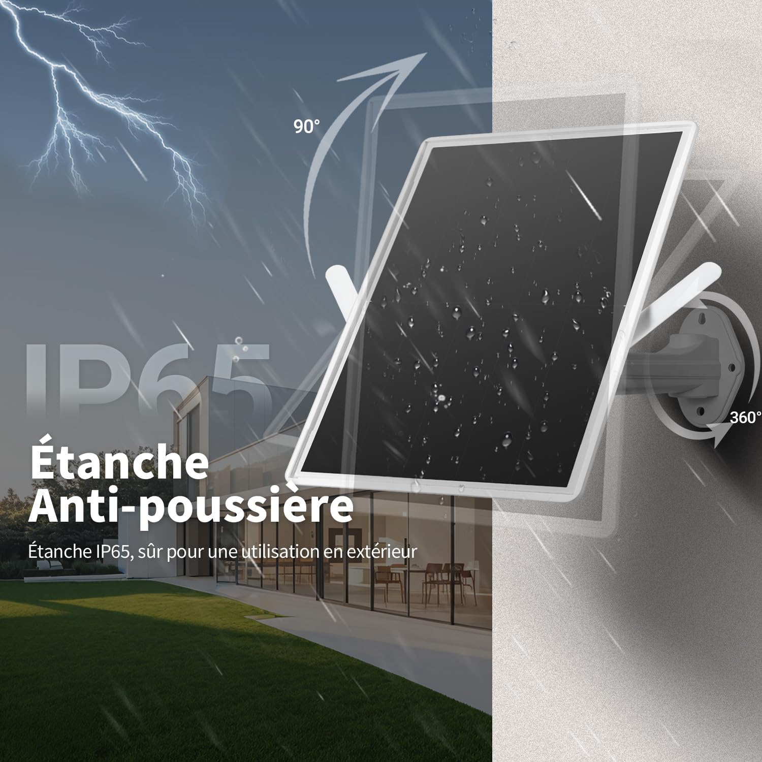 Routeur Solaire extérieur 4G pour caméras de sécurité, Prend en Charge Les Cartes SIM/VSIM, Batterie intégrée de 20000 mAh et Panneau Solaire de 15 W, connecte jusqu'à 8 caméras de sécurité et