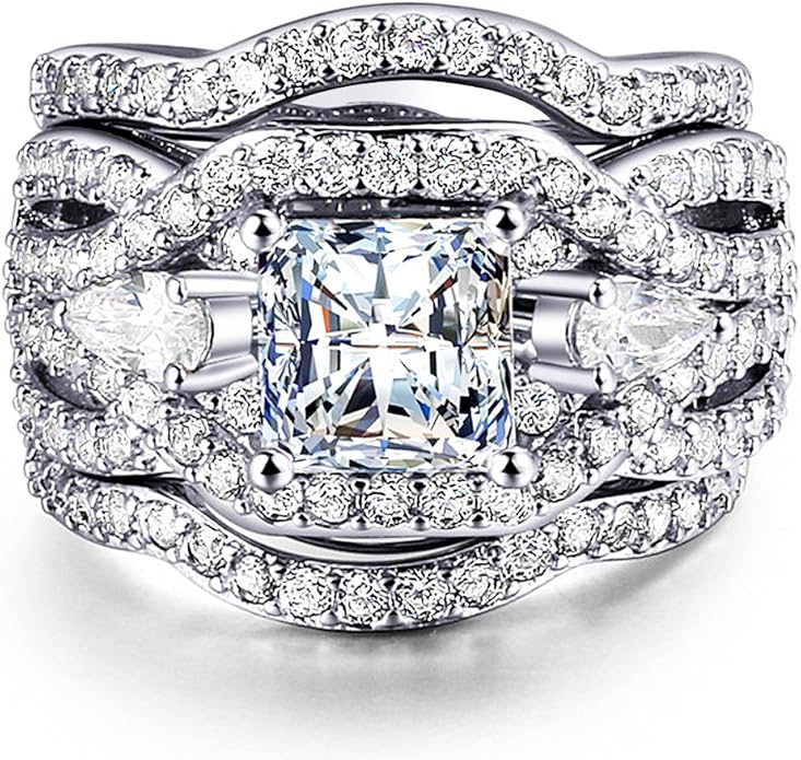 3 piece engagement ring set Clearance
