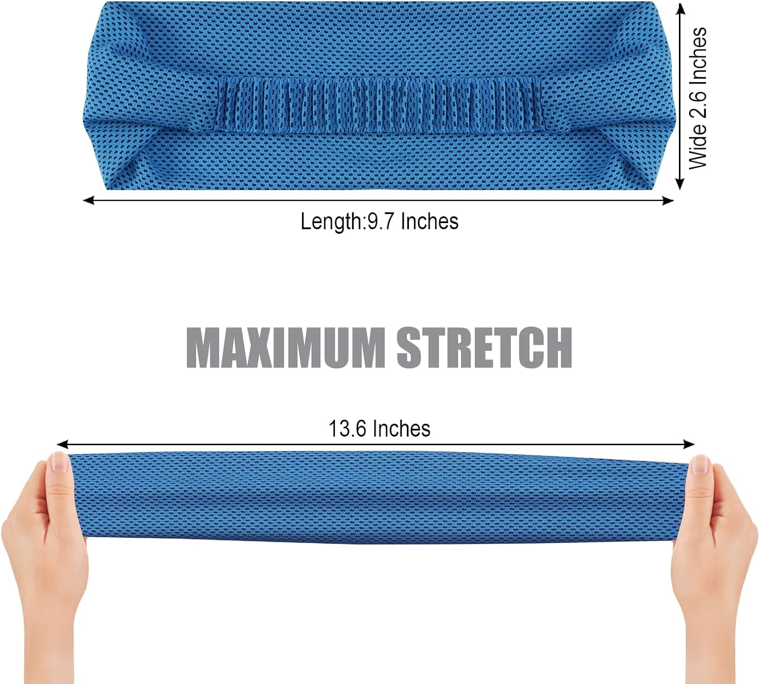 4 Pcs Cooling Headbands for Women Men Sport Sweatband image 4