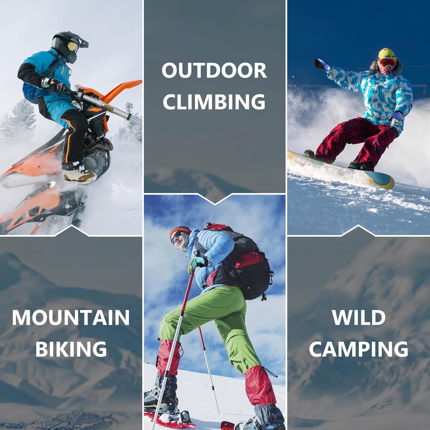 Ski Gloves, Waterproof and Breathable Snow Gloves for Cold Weather, Men & Women Boys and Girls - Image 5