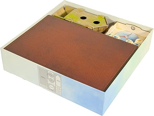 Miniatura 2 de The Broken Token Organizador de juegos compatible con Wingspan, caja organizadora de juegos de madera con múltiples bandejas