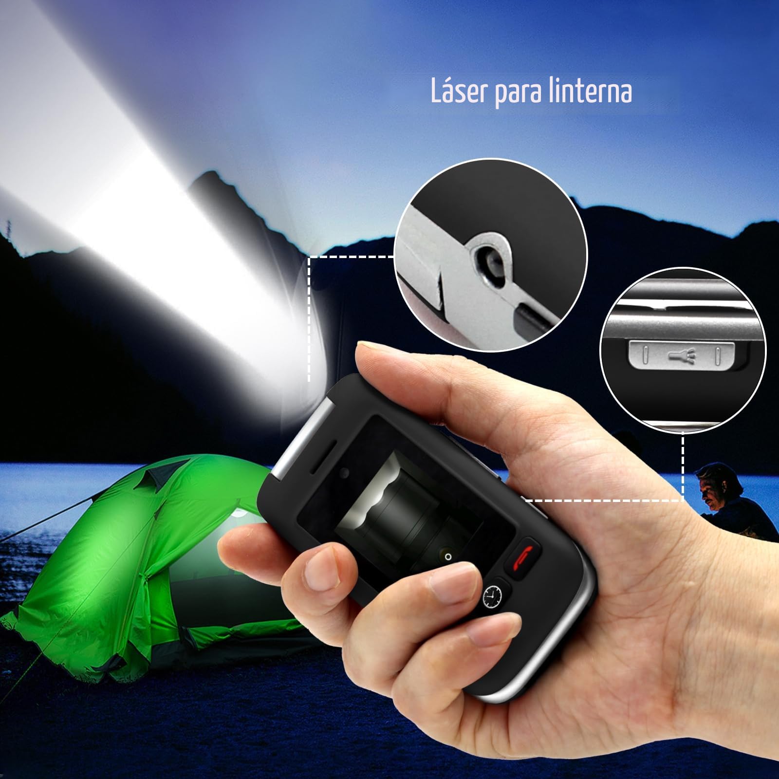 artfone Teléfono Móvil para Personas Mayores Teclas Grandes con Tapa, Doble Pantalla de 2,4 Pulgadas Tecla de Emergencia Botón SOS Cámara Fácil de Usar para Ancianos Flip Base Cargadora C10 Negro