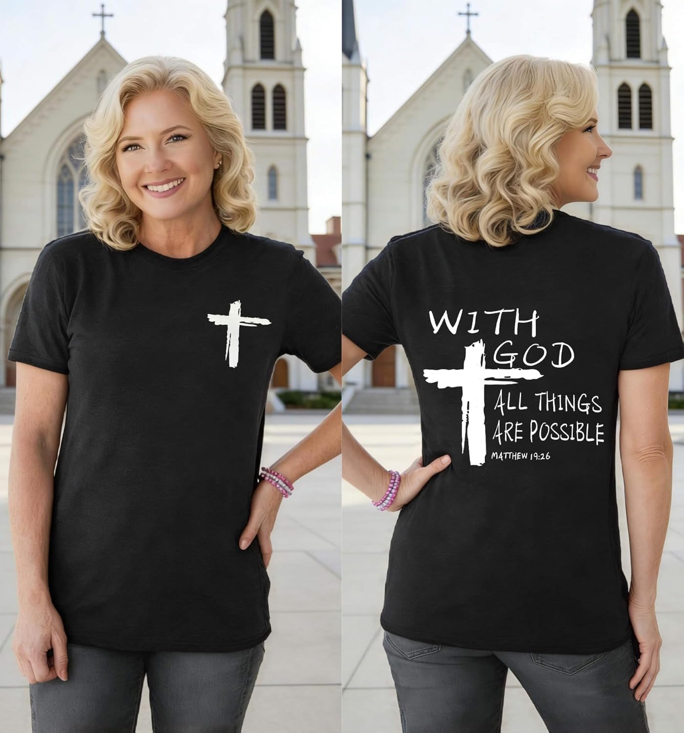 Christian Shirts for Women Walking by Faith Tripping Constantly Religious Tshirt Inspirational Bible Verse Tee - Image 5